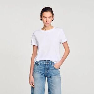 Sandro Paris women white t-shirt size 1